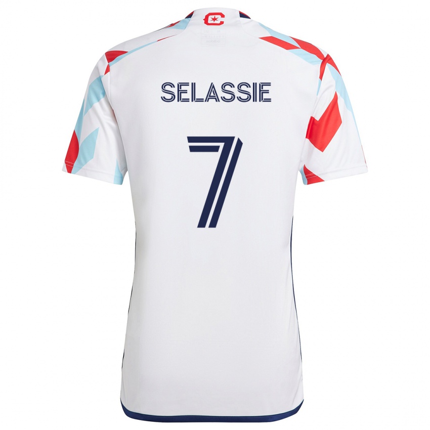 Niño Camiseta Maren Haile-Selassie #7 Blanco Rojo Azul 2ª Equipación 2024/25 La Camisa Perú