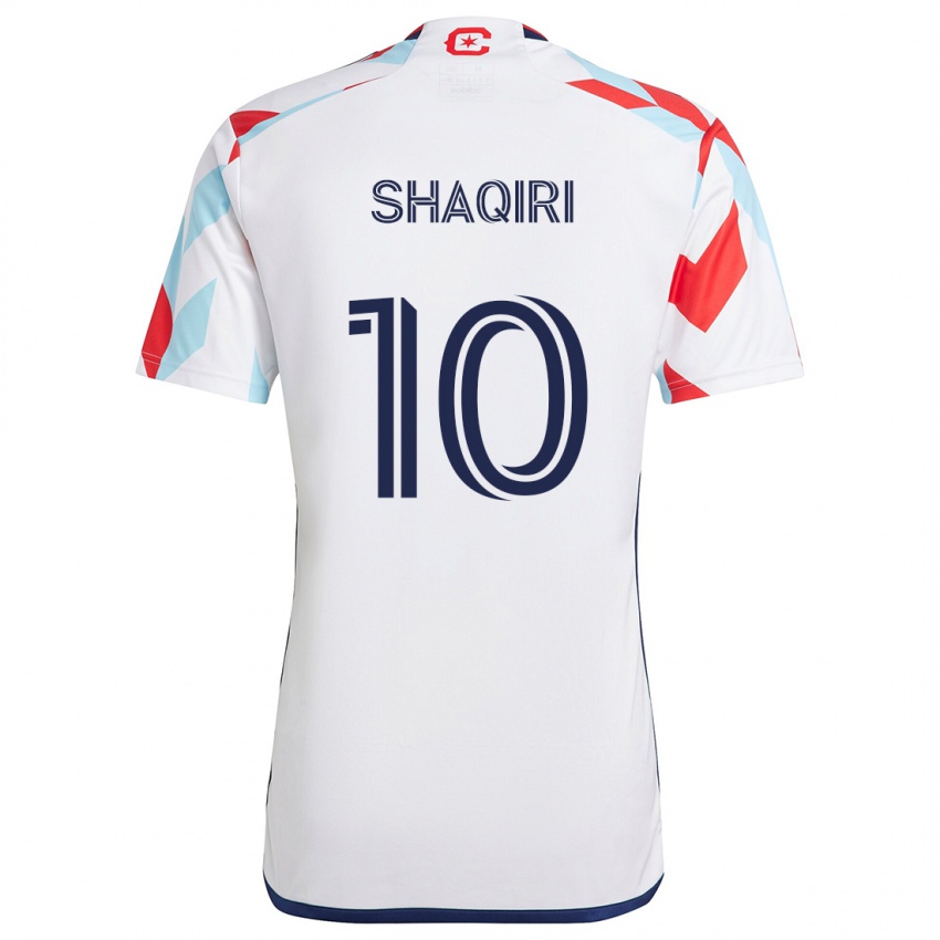 Niño Camiseta Xherdan Shaqiri #10 Blanco Rojo Azul 2ª Equipación 2024/25 La Camisa Perú