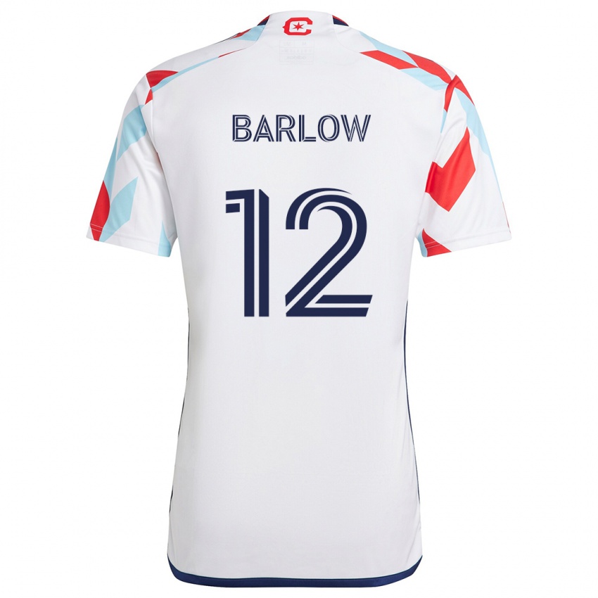 Niño Camiseta Tom Barlow #12 Blanco Rojo Azul 2ª Equipación 2024/25 La Camisa Perú