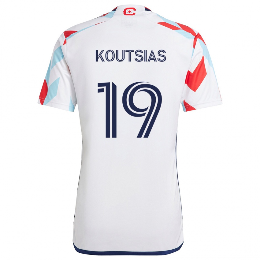 Niño Camiseta Georgios Koutsias #19 Blanco Rojo Azul 2ª Equipación 2024/25 La Camisa Perú