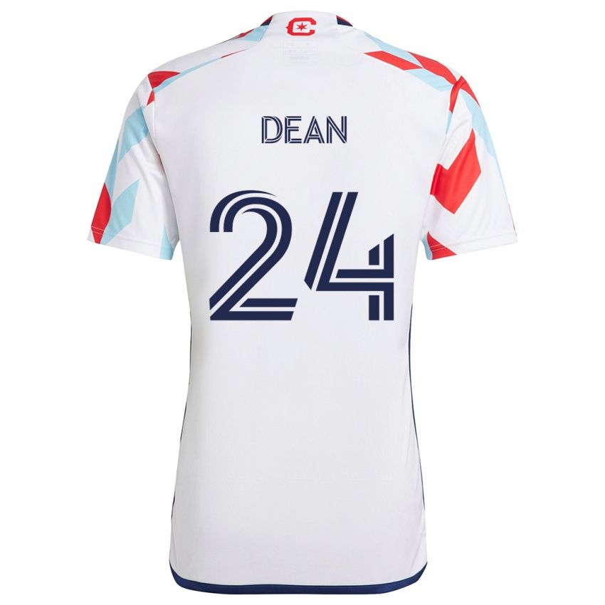 Niño Camiseta Jonathan Dean #24 Blanco Rojo Azul 2ª Equipación 2024/25 La Camisa Perú