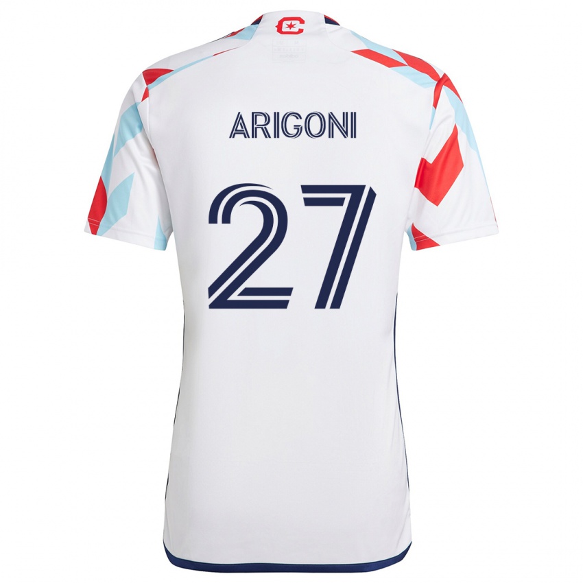 Niño Camiseta Allan Arigoni #27 Blanco Rojo Azul 2ª Equipación 2024/25 La Camisa Perú