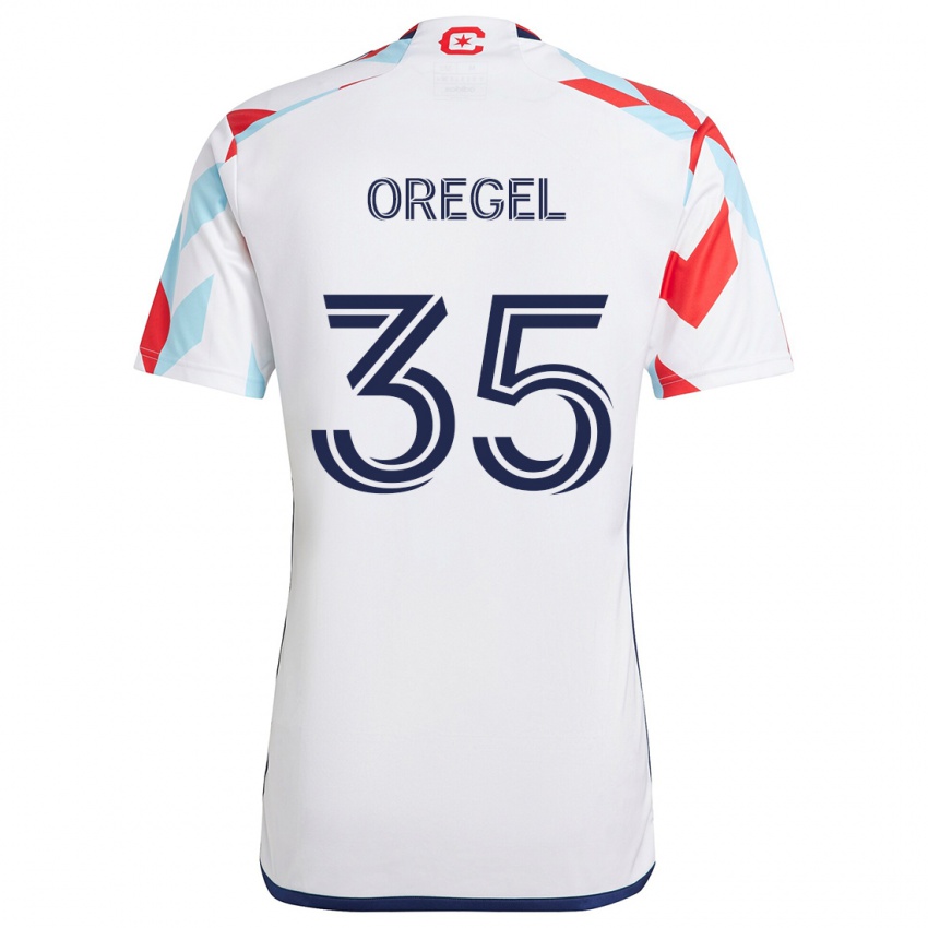 Niño Camiseta Sergio Oregel #35 Blanco Rojo Azul 2ª Equipación 2024/25 La Camisa Perú