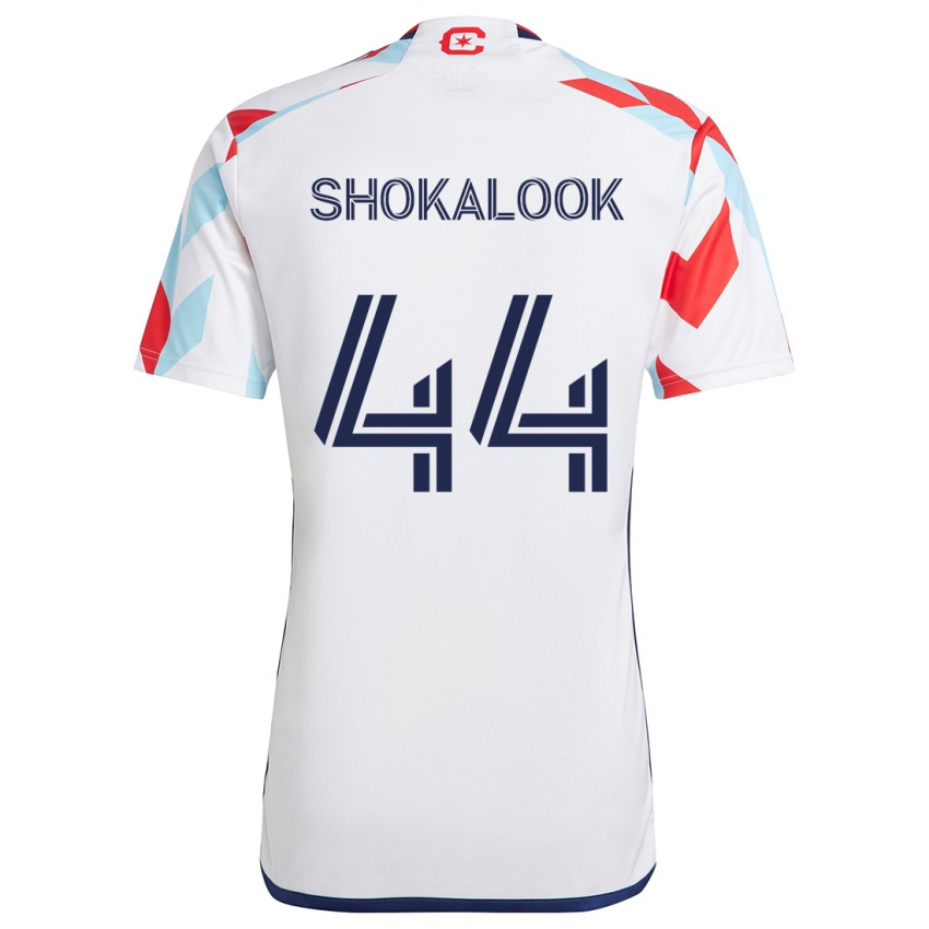 Niño Camiseta Jason Shokalook #44 Blanco Rojo Azul 2ª Equipación 2024/25 La Camisa Perú