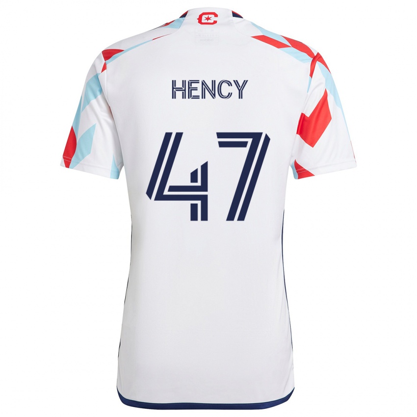 Niño Camiseta Billy Hency #47 Blanco Rojo Azul 2ª Equipación 2024/25 La Camisa Perú