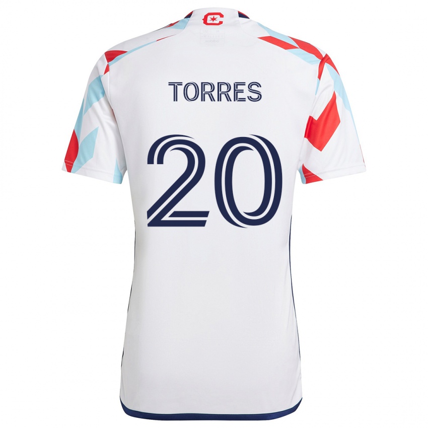 Niño Camiseta Jairo Torres #20 Blanco Rojo Azul 2ª Equipación 2024/25 La Camisa Perú