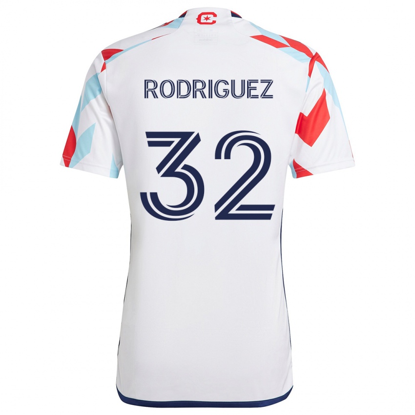 Niño Camiseta Missael Rodríguez #32 Blanco Rojo Azul 2ª Equipación 2024/25 La Camisa Perú