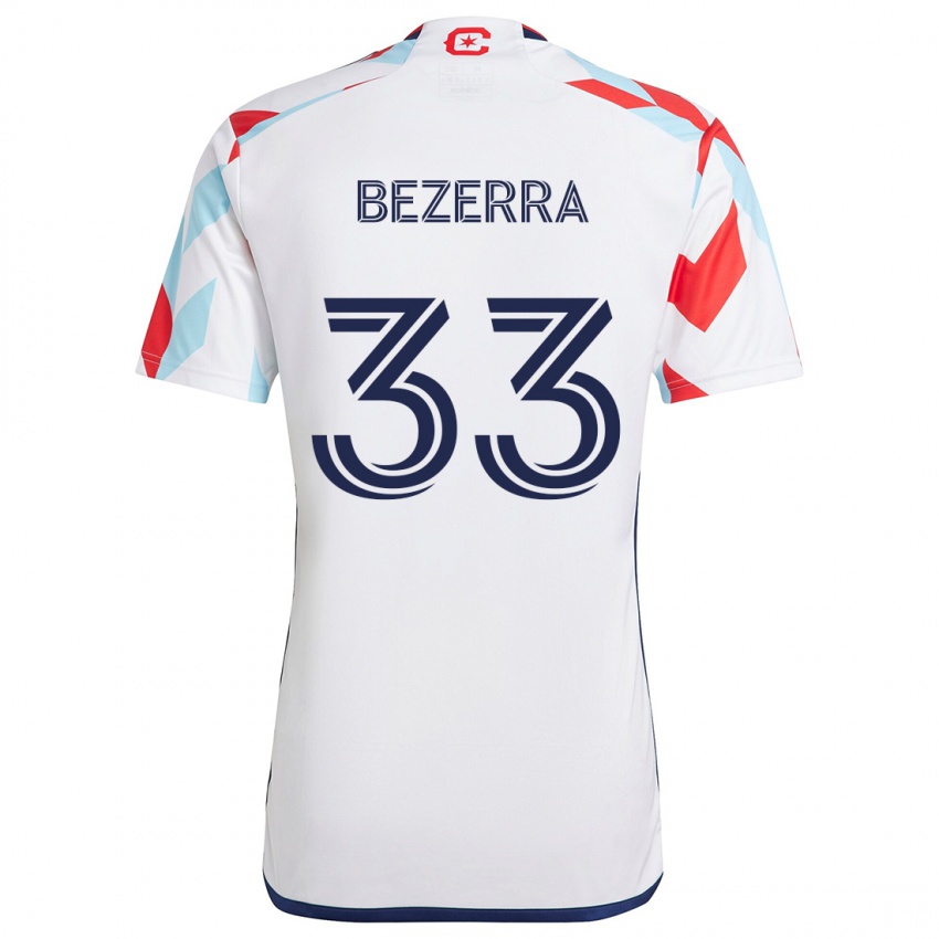 Niño Camiseta Victor Bezerra #33 Blanco Rojo Azul 2ª Equipación 2024/25 La Camisa Perú