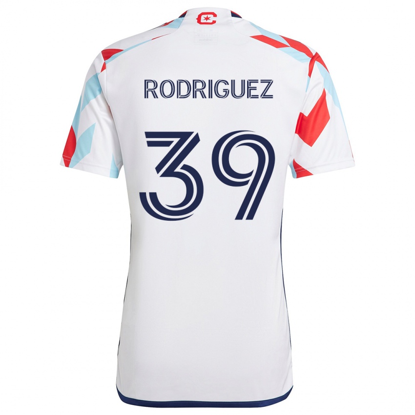 Niño Camiseta Allan Rodriguez #39 Blanco Rojo Azul 2ª Equipación 2024/25 La Camisa Perú