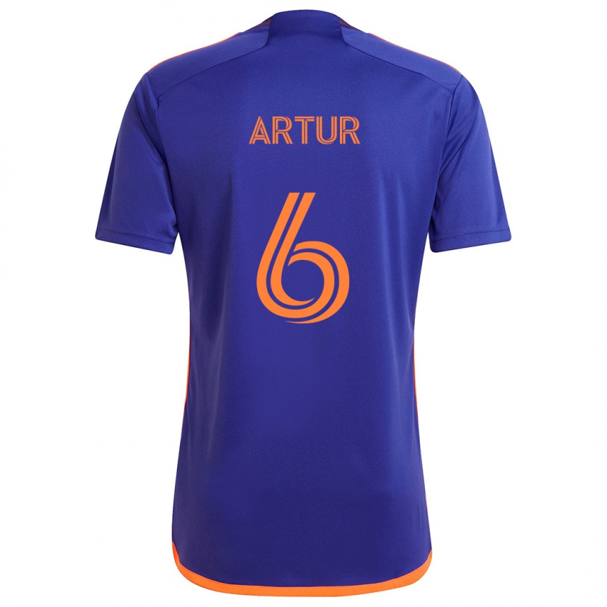 Niño Camiseta Artur #6 Púrpura Naranja 2ª Equipación 2024/25 La Camisa Perú