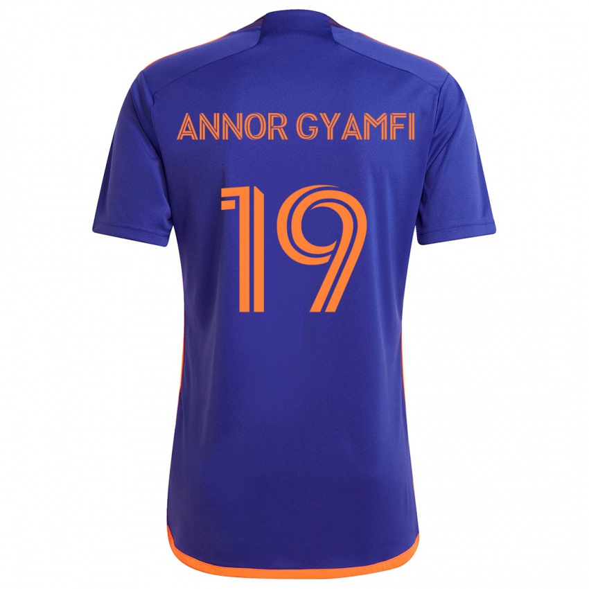 Niño Camiseta Stephen Annor Gyamfi #19 Púrpura Naranja 2ª Equipación 2024/25 La Camisa Perú