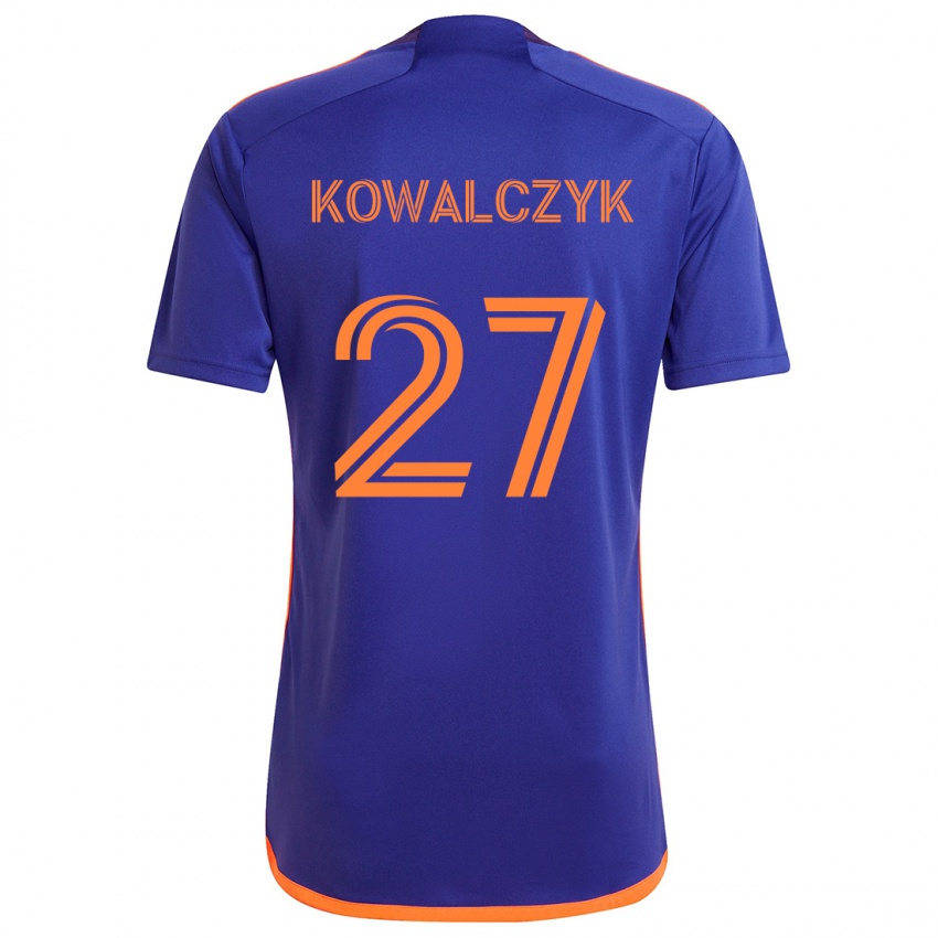 Niño Camiseta Sebastian Kowalczyk #27 Púrpura Naranja 2ª Equipación 2024/25 La Camisa Perú