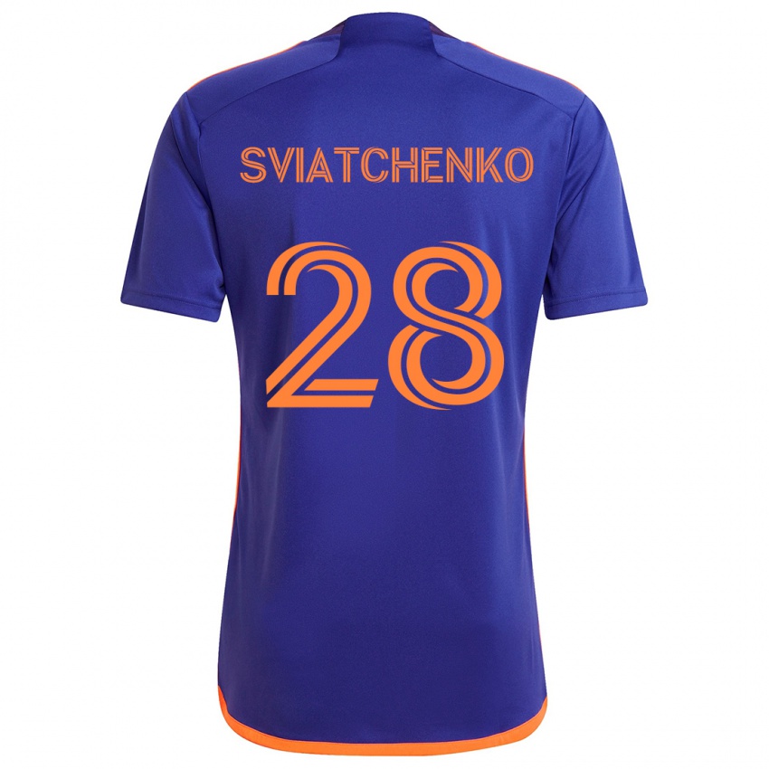 Niño Camiseta Erik Sviatchenko #28 Púrpura Naranja 2ª Equipación 2024/25 La Camisa Perú