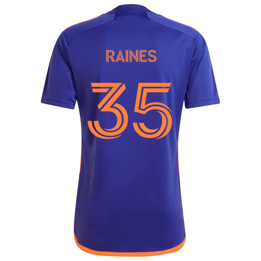 Niño Camiseta Brooklyn Raines #35 Púrpura Naranja 2ª Equipación 2024/25 La Camisa Perú