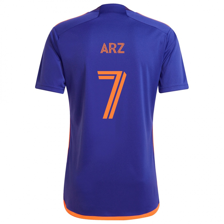 Niño Camiseta Exon Arzú #7 Púrpura Naranja 2ª Equipación 2024/25 La Camisa Perú