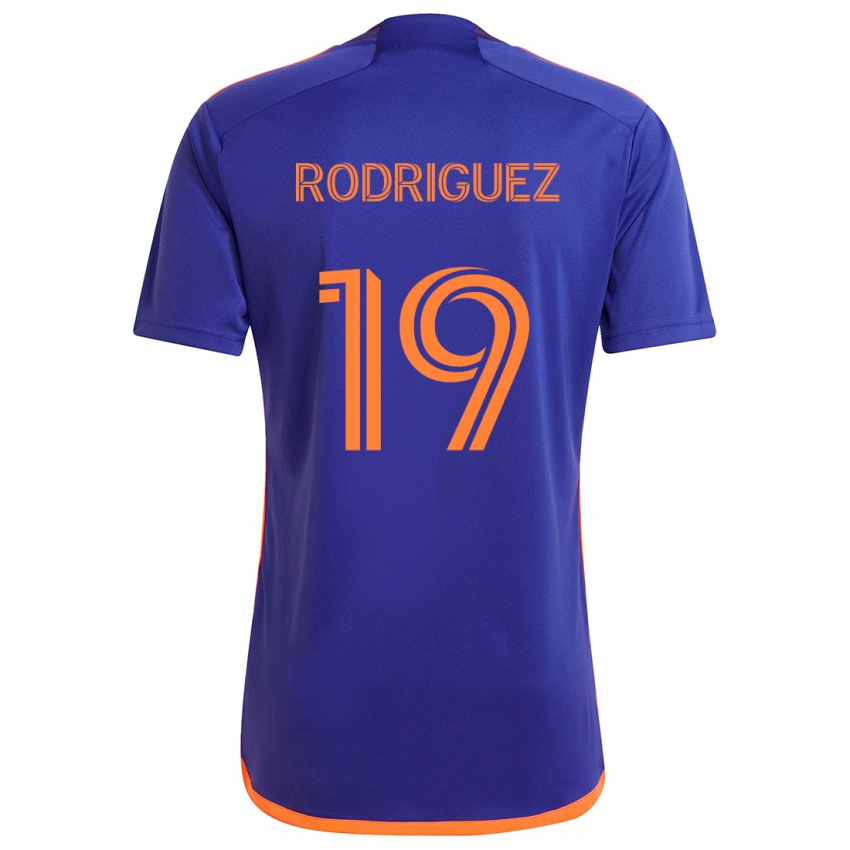 Niño Camiseta Sebastian Rodriguez #19 Púrpura Naranja 2ª Equipación 2024/25 La Camisa Perú