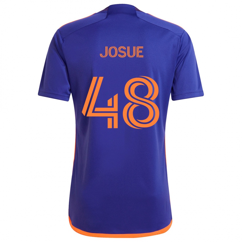 Niño Camiseta Josué #48 Púrpura Naranja 2ª Equipación 2024/25 La Camisa Perú