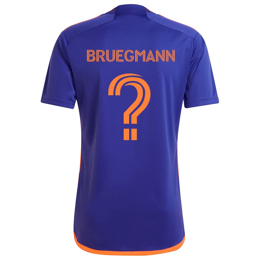 Niño Camiseta Lukas Bruegmann #0 Púrpura Naranja 2ª Equipación 2024/25 La Camisa Perú