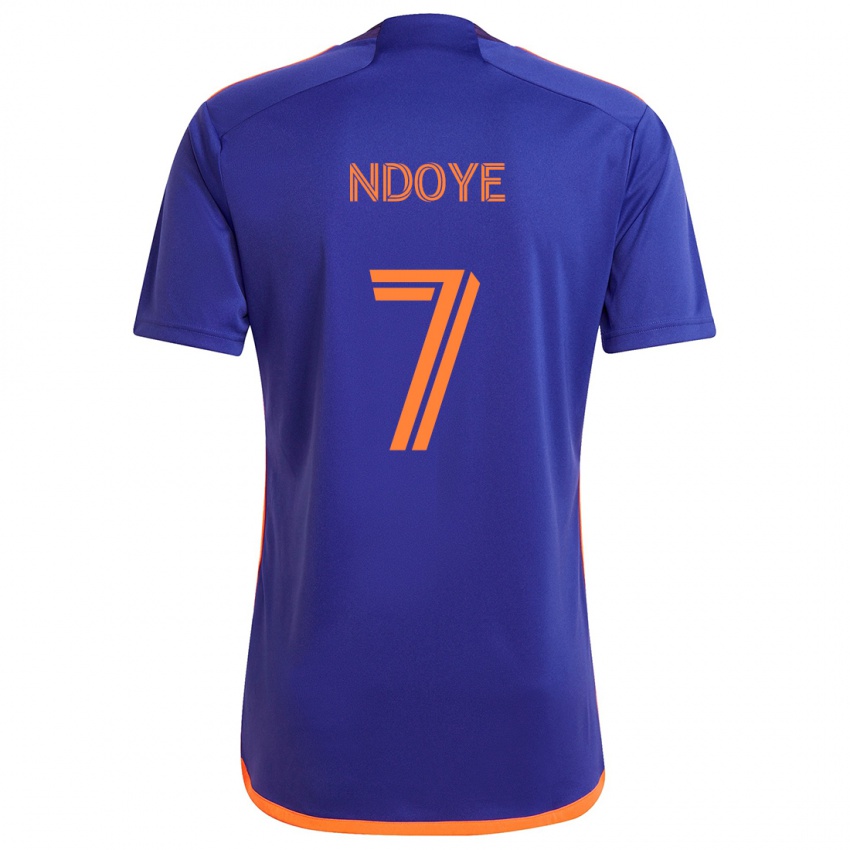 Niño Camiseta Papa Ndoye #7 Púrpura Naranja 2ª Equipación 2024/25 La Camisa Perú