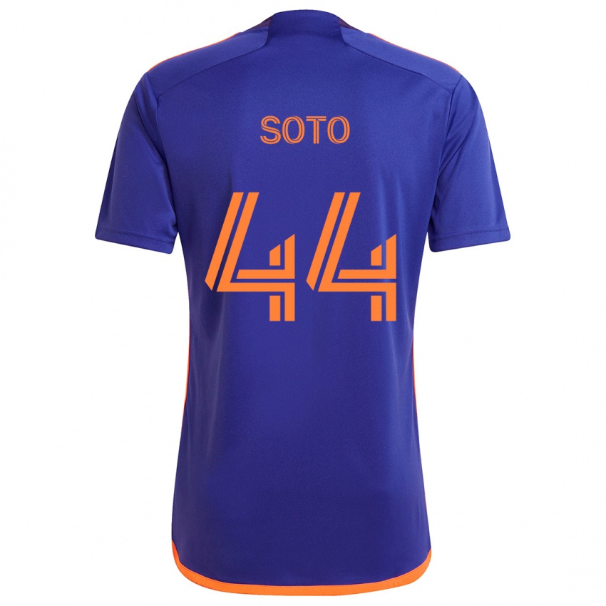 Niño Camiseta Ezekiel Soto #44 Púrpura Naranja 2ª Equipación 2024/25 La Camisa Perú