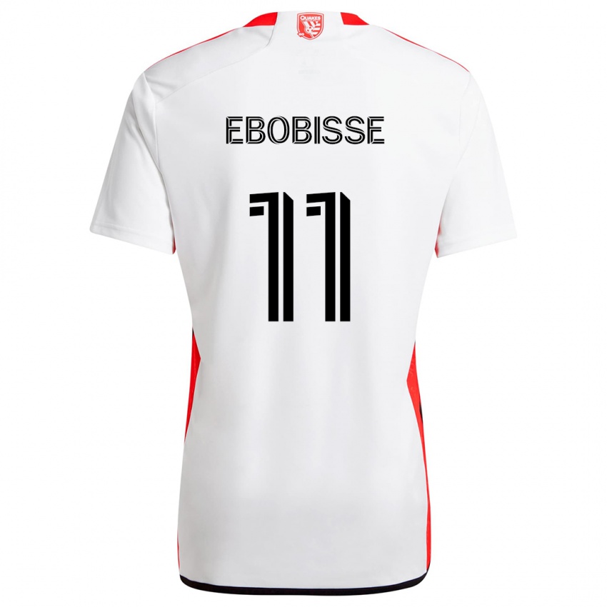 Niño Camiseta Jeremy Ebobisse #11 Blanco Rojo 2ª Equipación 2024/25 La Camisa Perú