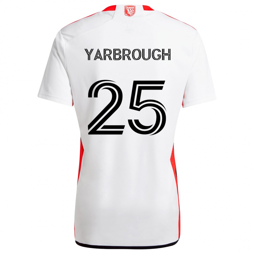 Niño Camiseta William Yarbrough #25 Blanco Rojo 2ª Equipación 2024/25 La Camisa Perú