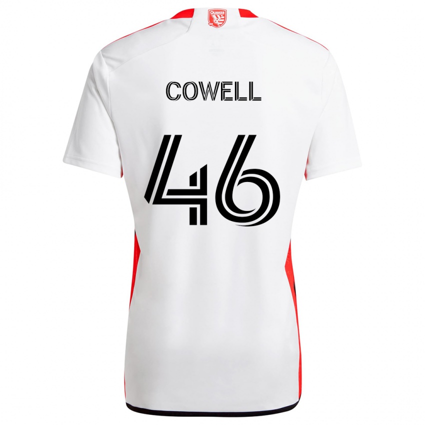 Niño Camiseta Chance Cowell #46 Blanco Rojo 2ª Equipación 2024/25 La Camisa Perú