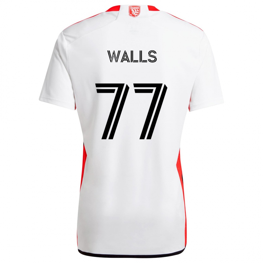 Niño Camiseta Casey Walls #77 Blanco Rojo 2ª Equipación 2024/25 La Camisa Perú