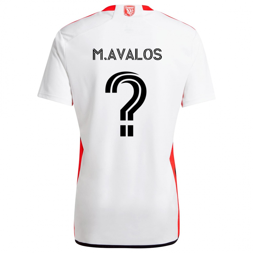 Niño Camiseta Marcelo Avalos #0 Blanco Rojo 2ª Equipación 2024/25 La Camisa Perú