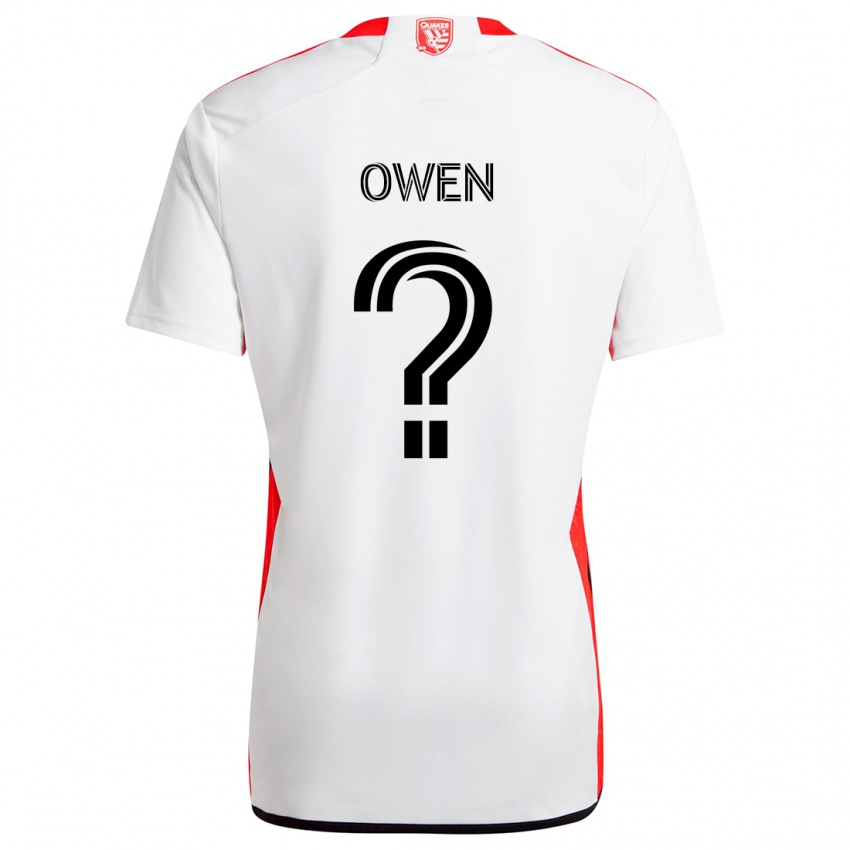 Niño Camiseta Connor Owen #0 Blanco Rojo 2ª Equipación 2024/25 La Camisa Perú