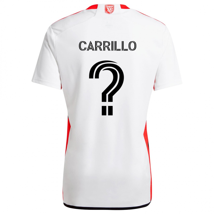 Niño Camiseta Israel Carrillo #0 Blanco Rojo 2ª Equipación 2024/25 La Camisa Perú