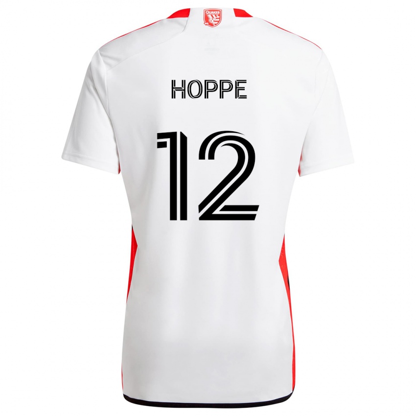 Niño Camiseta Matthew Hoppe #12 Blanco Rojo 2ª Equipación 2024/25 La Camisa Perú