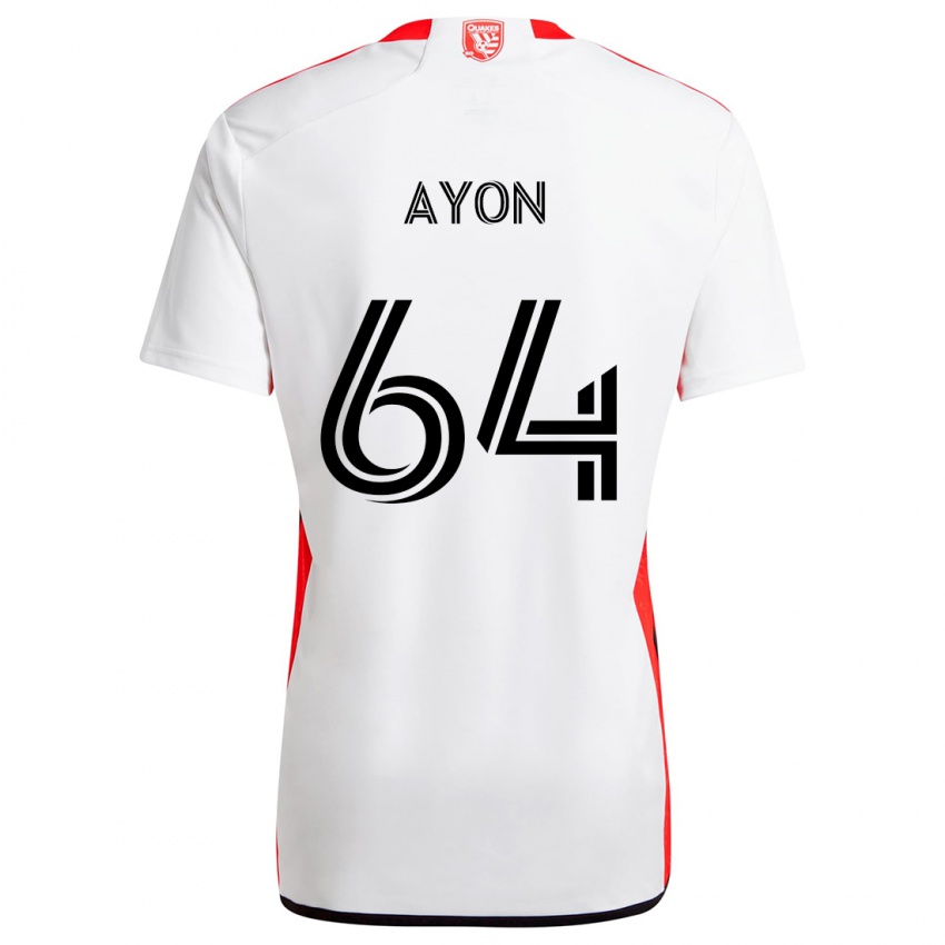 Niño Camiseta Jerry Ayon #64 Blanco Rojo 2ª Equipación 2024/25 La Camisa Perú