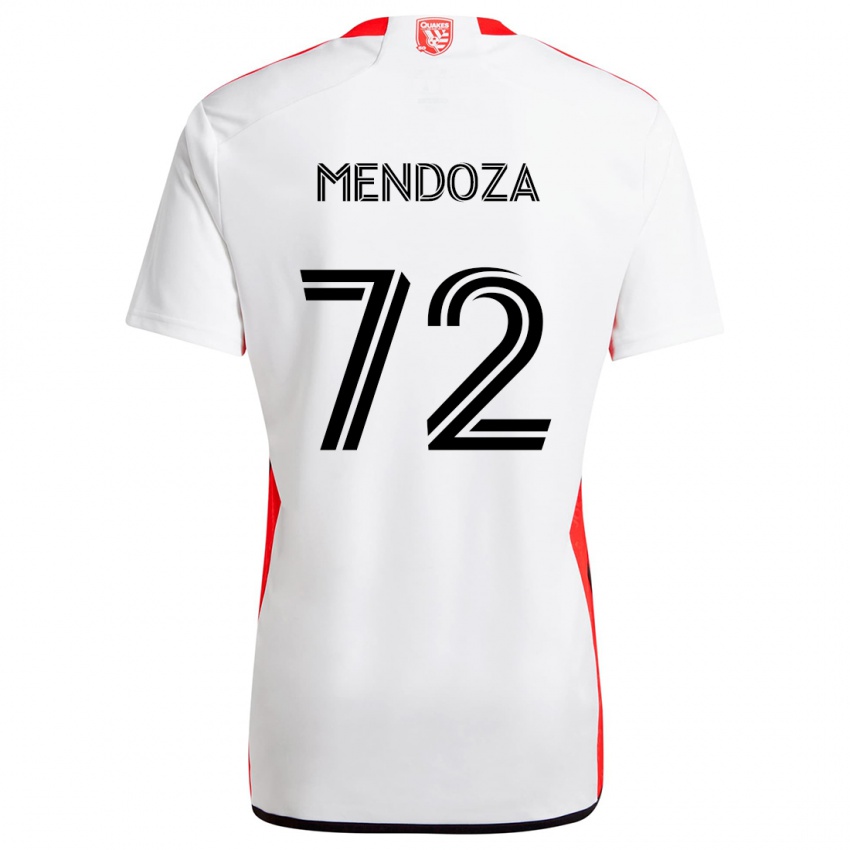 Niño Camiseta Edwyn Mendoza #72 Blanco Rojo 2ª Equipación 2024/25 La Camisa Perú