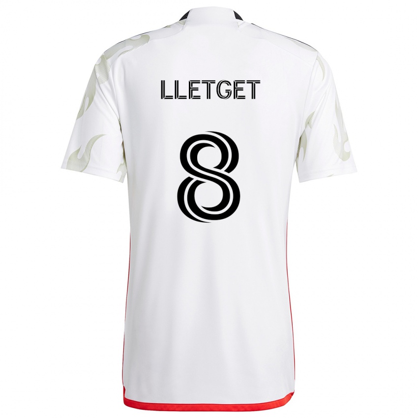 Niño Camiseta Sebastian Lletget #8 Blanco Rojo Negro 2ª Equipación 2024/25 La Camisa Perú