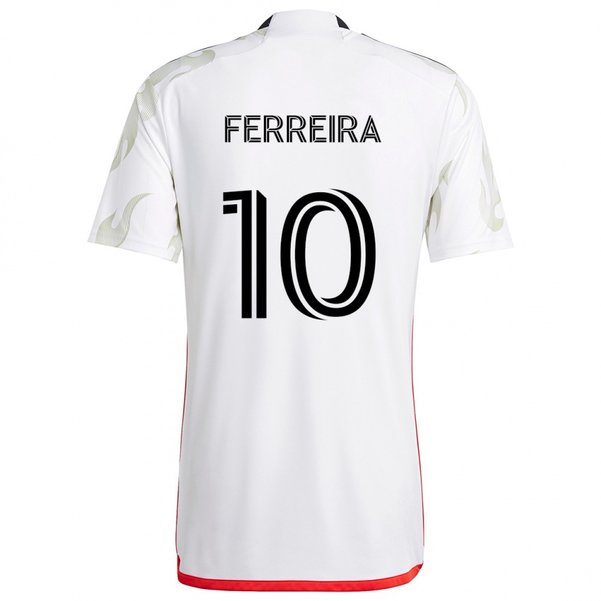 Niño Camiseta Jesús Ferreira #10 Blanco Rojo Negro 2ª Equipación 2024/25 La Camisa Perú