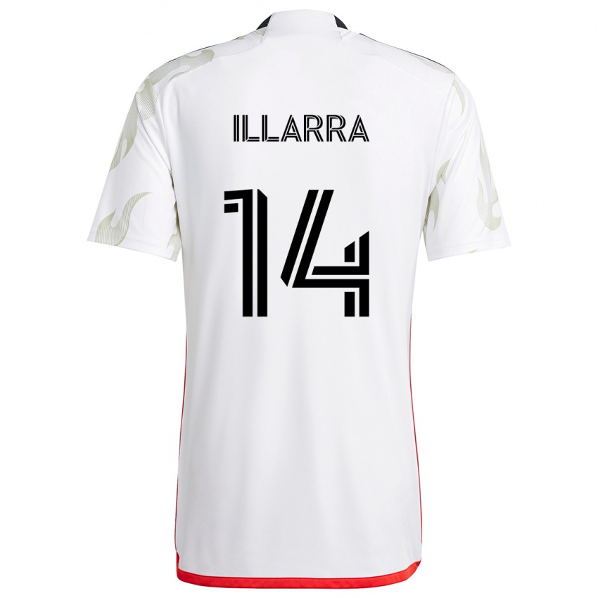 Niño Camiseta Asier Illarramendi #14 Blanco Rojo Negro 2ª Equipación 2024/25 La Camisa Perú