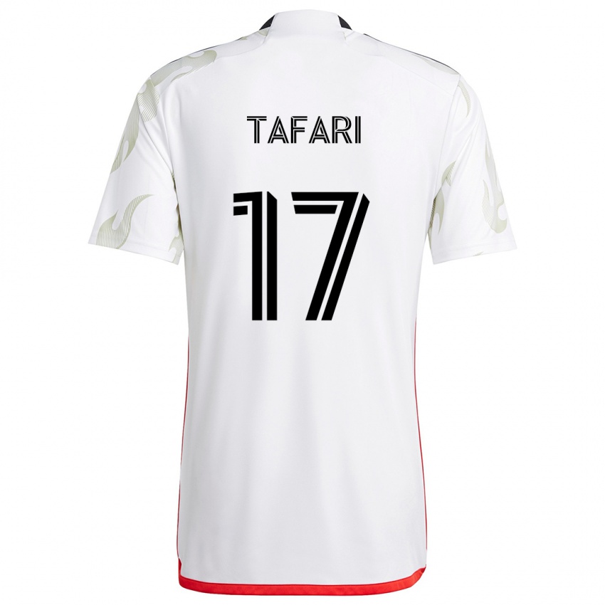 Niño Camiseta Nkosi Tafari #17 Blanco Rojo Negro 2ª Equipación 2024/25 La Camisa Perú