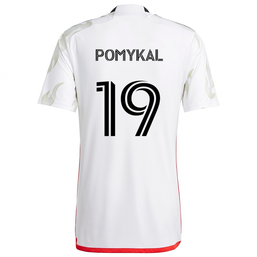 Niño Camiseta Paxton Pomykal #19 Blanco Rojo Negro 2ª Equipación 2024/25 La Camisa Perú