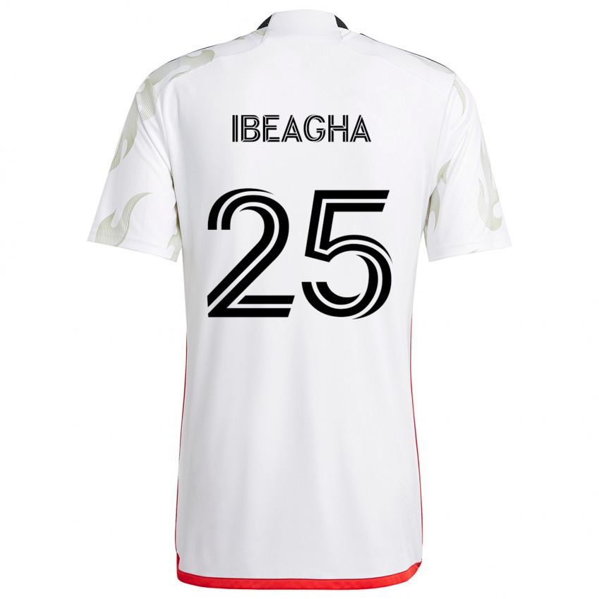 Niño Camiseta Sebastien Ibeagha #25 Blanco Rojo Negro 2ª Equipación 2024/25 La Camisa Perú