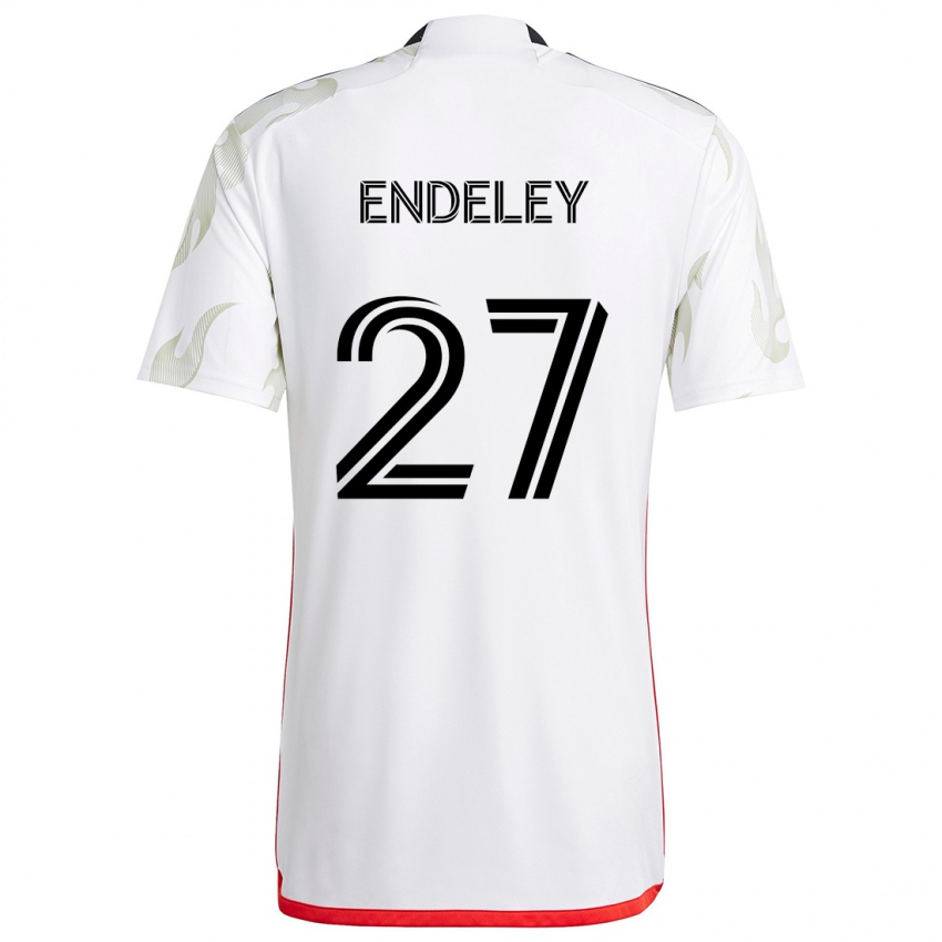 Niño Camiseta Herbert Endeley #27 Blanco Rojo Negro 2ª Equipación 2024/25 La Camisa Perú