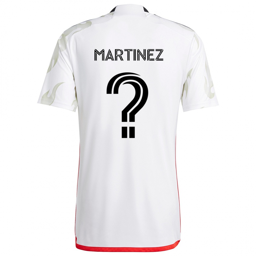 Niño Camiseta Jonathan Martinez #0 Blanco Rojo Negro 2ª Equipación 2024/25 La Camisa Perú