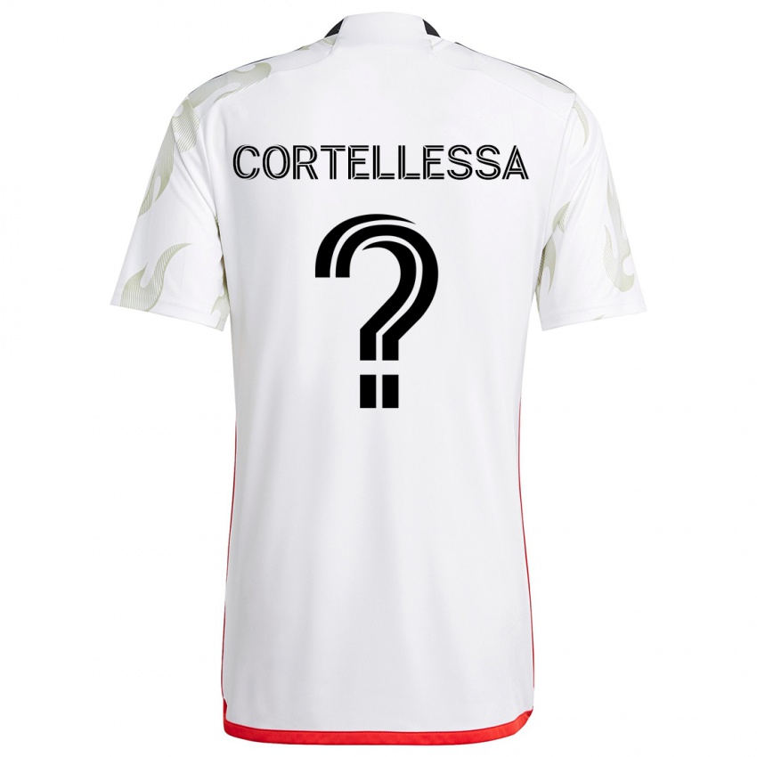 Niño Camiseta Michael Cortellessa #0 Blanco Rojo Negro 2ª Equipación 2024/25 La Camisa Perú