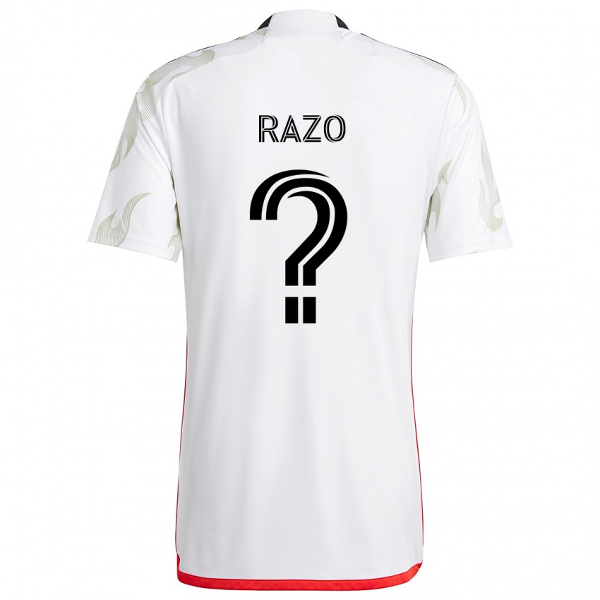 Niño Camiseta Edgar Razo #0 Blanco Rojo Negro 2ª Equipación 2024/25 La Camisa Perú