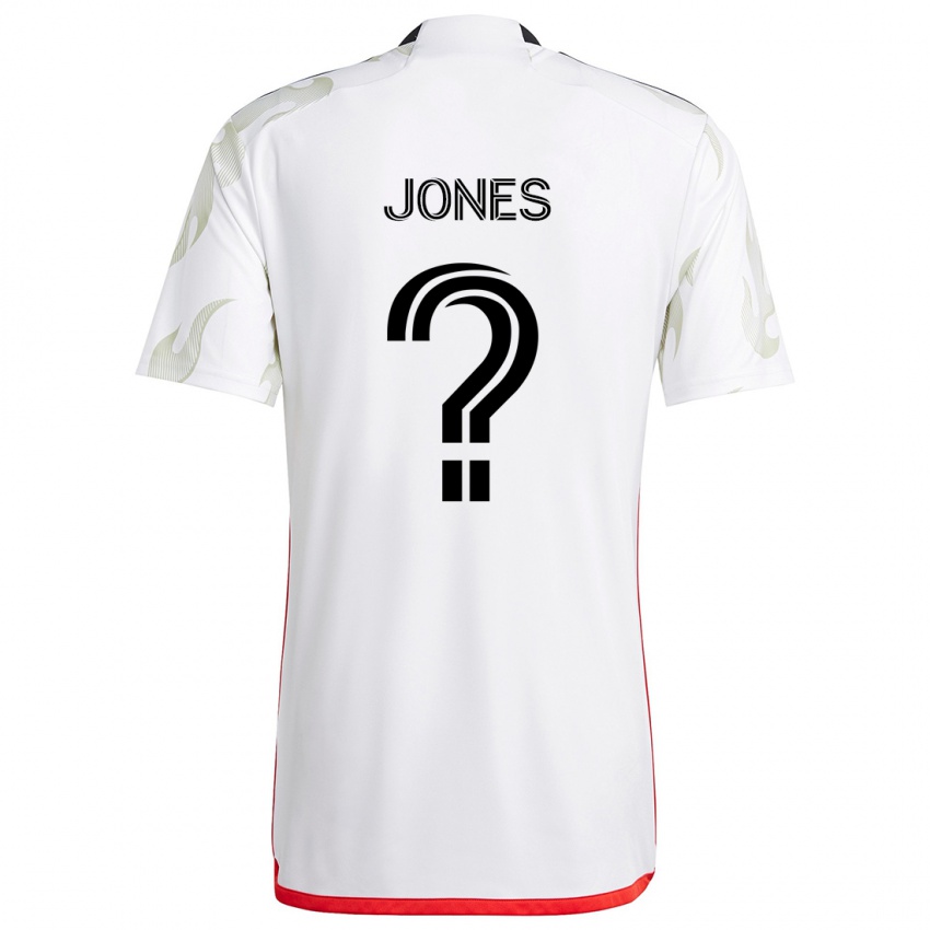 Niño Camiseta Jordan Jones #0 Blanco Rojo Negro 2ª Equipación 2024/25 La Camisa Perú