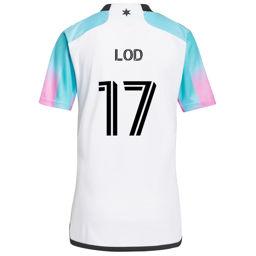 Niño Camiseta Robin Lod #17 Blanco Azul Negro 2ª Equipación 2024/25 La Camisa Perú