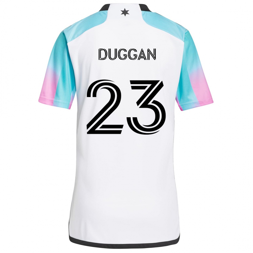 Niño Camiseta Morris Duggan #23 Blanco Azul Negro 2ª Equipación 2024/25 La Camisa Perú