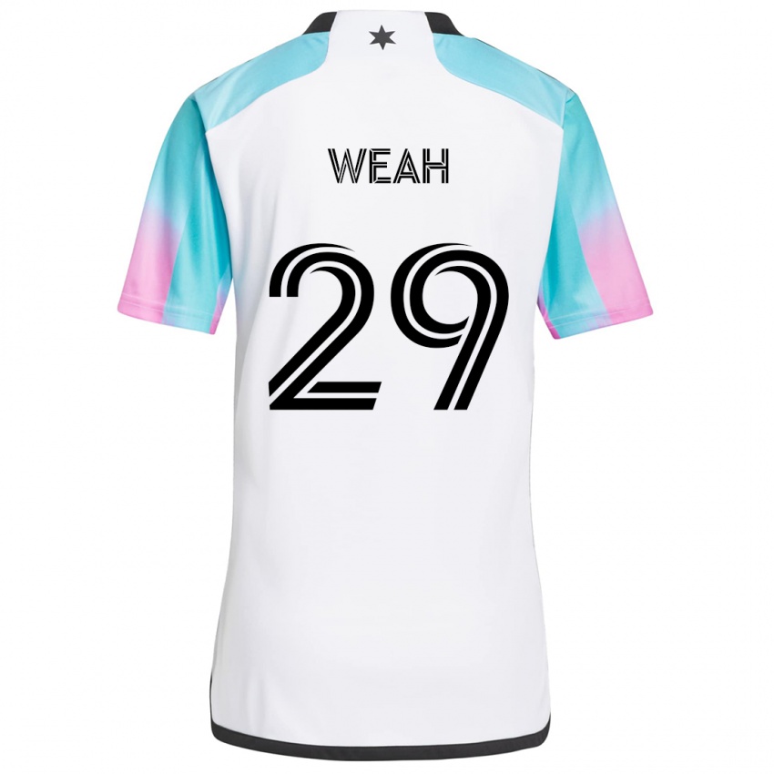 Niño Camiseta Patrick Weah #29 Blanco Azul Negro 2ª Equipación 2024/25 La Camisa Perú