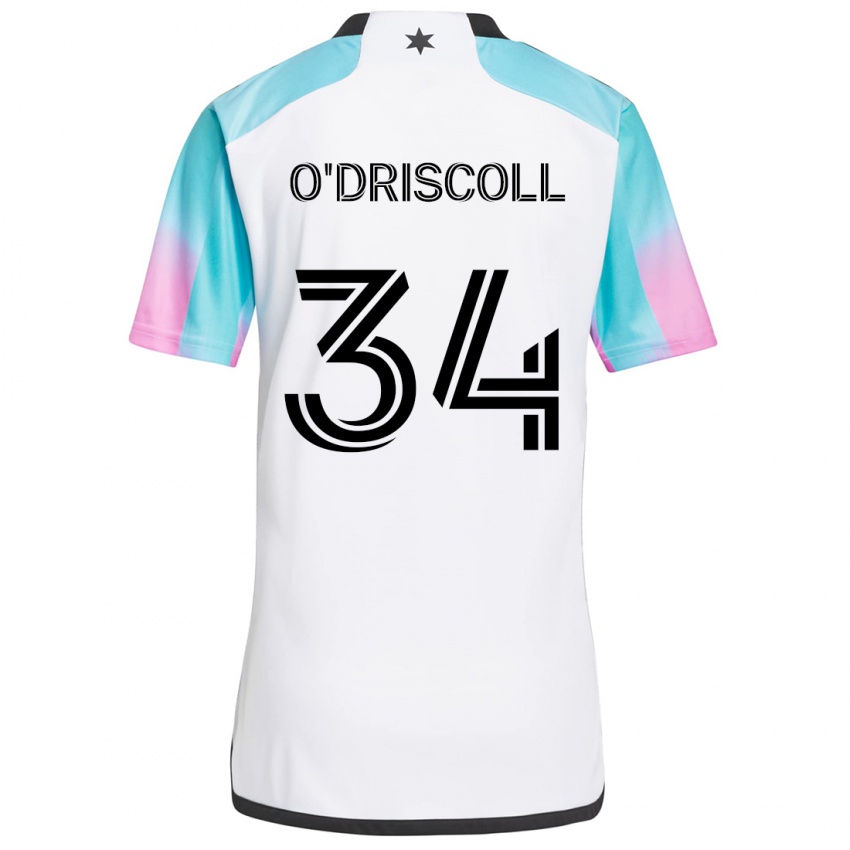 Niño Camiseta Rory O'driscoll #34 Blanco Azul Negro 2ª Equipación 2024/25 La Camisa Perú