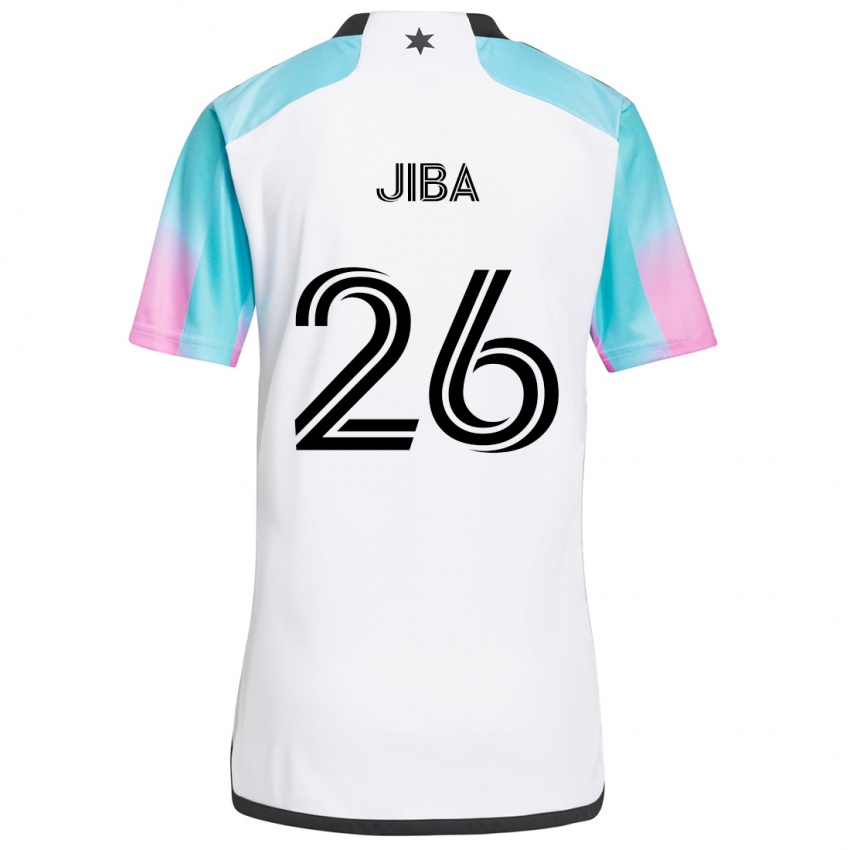 Niño Camiseta Ryen Jiba #26 Blanco Azul Negro 2ª Equipación 2024/25 La Camisa Perú